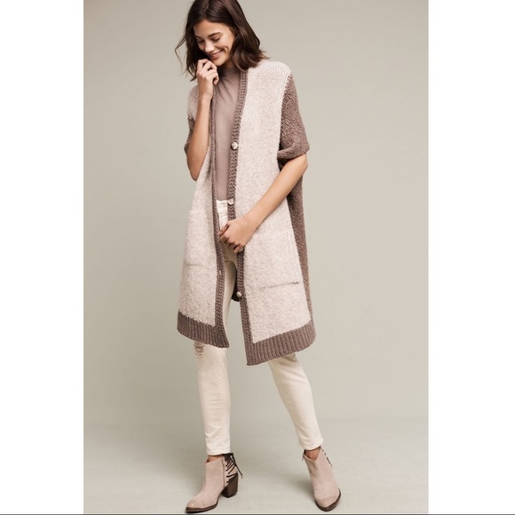 Anthropologie Sweaters - Anthropologie Sleeping on Snow Brown Oversized Cocoon Cardigan One Size OSFM OS